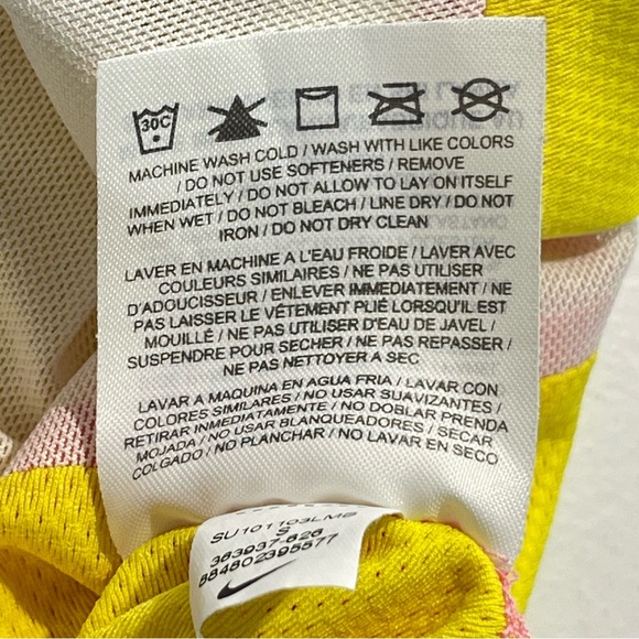 Nike Pro Sleeveless Women’s Pink Yellow Racerback Tank Top Size Small - Picture 7 of 9